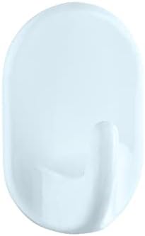 3 White Plastic Oval Hooks Set of 3 Easy to Install