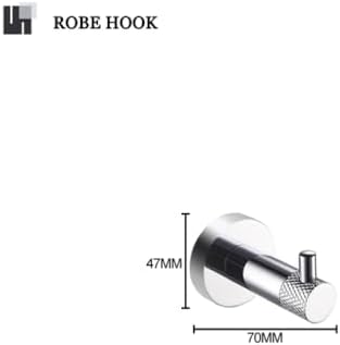 PIZZZENO Chrome Knurled Stainless Steel Towel Rack