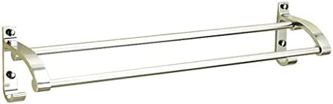 Double Towel Rail 60Cm Wall Mounted Towel Bar with Double Hooks