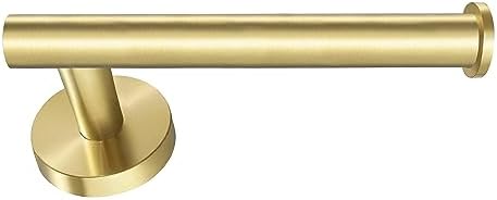 brushed Gold Toilet Paper Holder Wall Mount Premium Stainless Steel Anti-Rust Holder