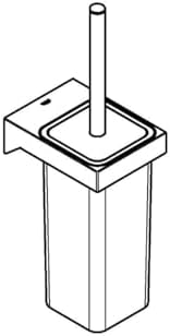 GROHE Effortlessly Starlight Chrome Toilet Brush Set - Durable Sturdy 40857000 Selection Cube
