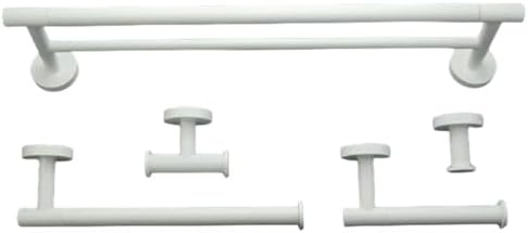 WangKensu Wall-Mounted Stainless Steel White Towel Rack Set of 5