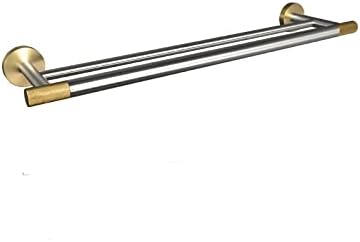Double Towel Bar Stainless Steel Gold Wall-Mounted
