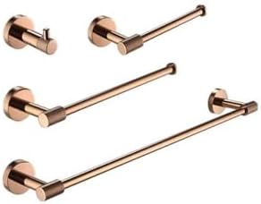 Rose Gold Wall-Mounted Towel Holder Set