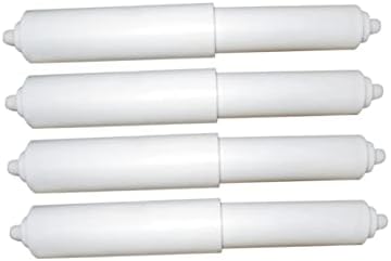 HOODANCOS White Plastic Toilet Paper Holder Roller Set
