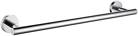 Wall-Mounted Towel Bar Rack Round Polished Stainless Steel