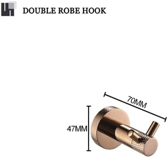 WangKensu Rose Gold Wall Mounted Double Hook Towel Bar Set