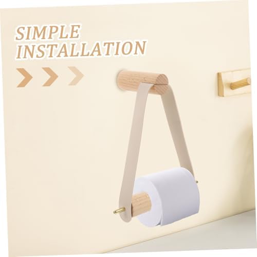 Gadpiparty Wooden Toilet Paper Holder Wall-Mounted Napkin Rack