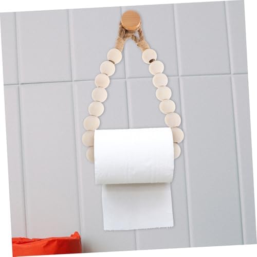 PrettyZoom Rustic Jute Rope Toilet Paper Holder Wall-Mounted Paper Towel Rack Stand