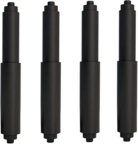 Sturdy 4-Piece Plastic Toilet Paper Holder Roller Black Tooltip