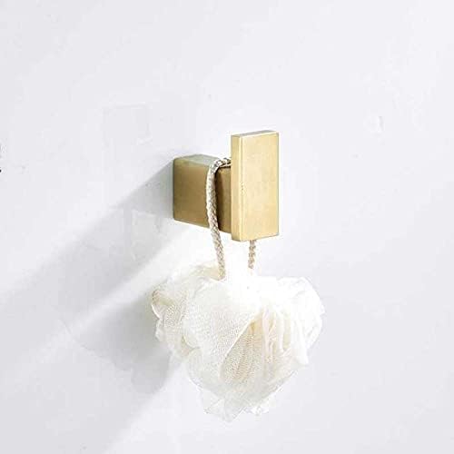 PIZZZENO Brushed Gold Essentials - 304 Stainless Steel Bathroom Towel Brush Holder Set