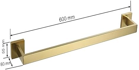 Sturdy Brushed Gold Towel Bar for Bath