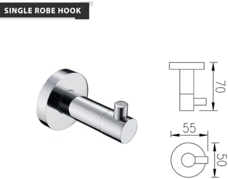 Sturdy Chrome Polished Stainless Steel Towel Bar