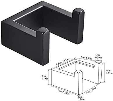 Premium Black Robe Hook Towel Rail Durable Reliable