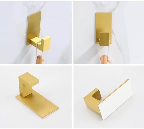 Punched Brushed Gold Towel Holder Set