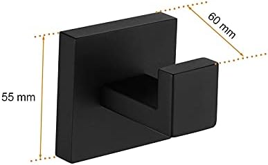 Premium Matt Black Bathroom Towel Bar Set with Chrome Steel Finish