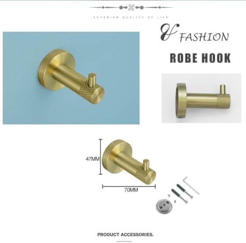 Sturdy Brushed Gold Towel Bar for Bathroom Accessories