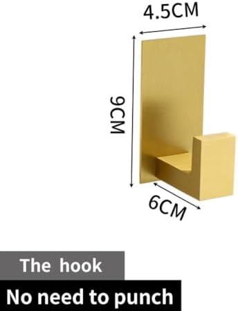 Punched Brushed Gold Towel Holder Set