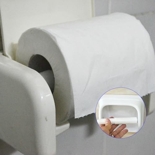 Dogxiong 2-Pack White Toilet Paper Holder Replacement Rod for Bathroom