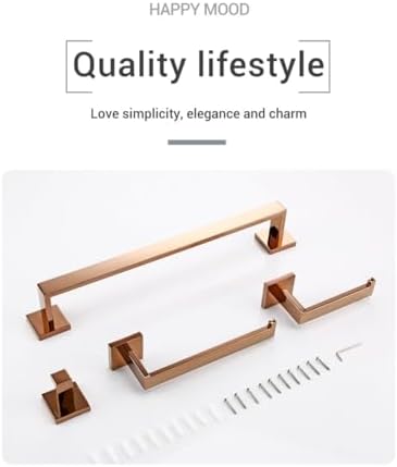 IsolaY Polishing Rose Golden Bathroom Towel Bar