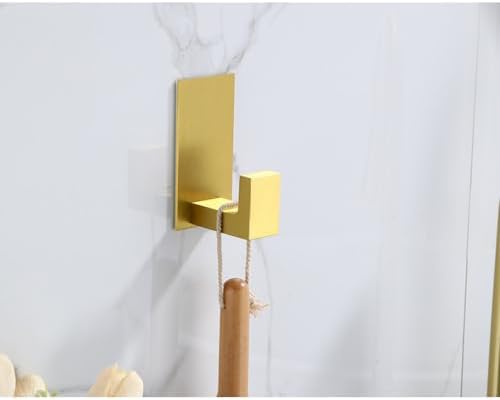 Punched Brushed Gold Towel Holder Set