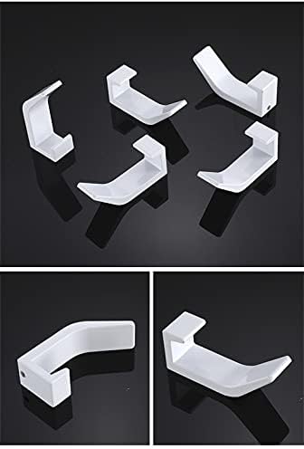 5-Piece Towel Hook Set - Black White for Home Use