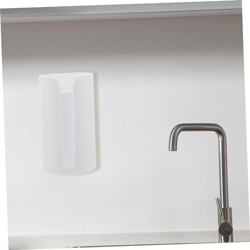 CoolHiya Wall-Mounted Tissue Trash Dispenser Durable Bathroom Organizer White