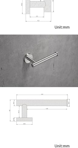 Premium Stainless Steel Round Towel Bar with Hidden Design