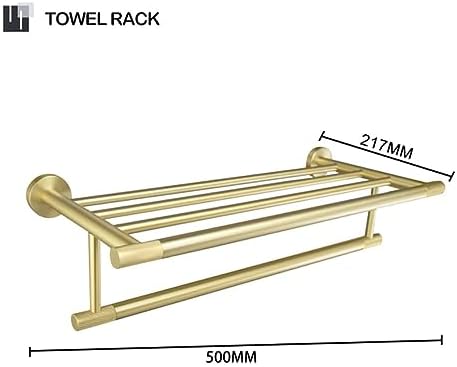 Stainless Steel Towel Bar Set Brushed Gold Finish