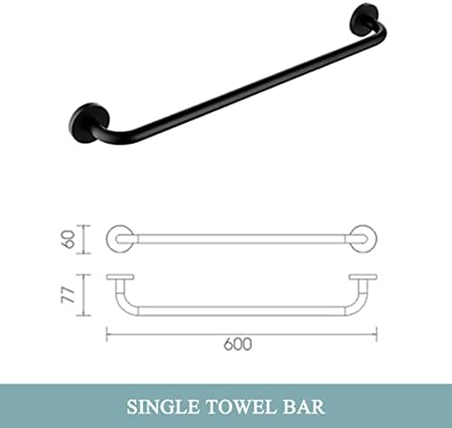 Matte Black Bathroom Towel Bar
