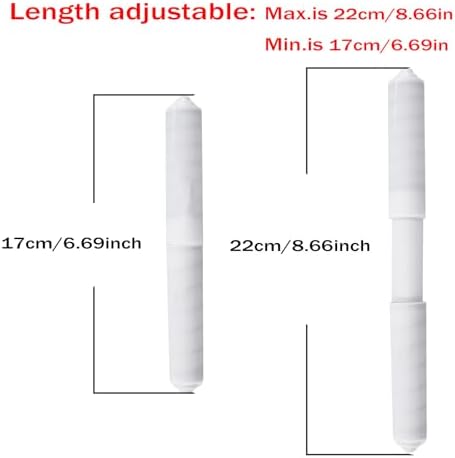 White Toilet Paper Holder Replacement Rod - 2-Pack