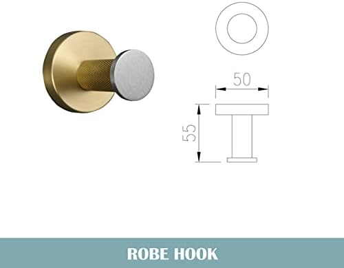 Stainless Steel Towel Bar Kit brushing gold Heart Hook