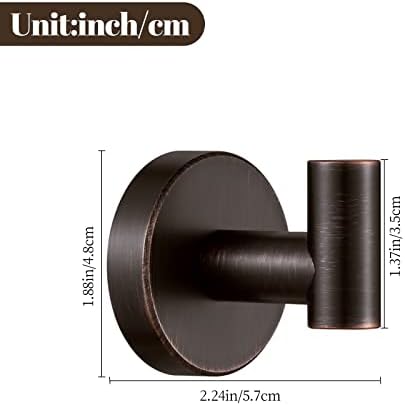BigBig Home Bronze Towel Hooks Oil rubbed Bathroom Robe Hook for Kitchen