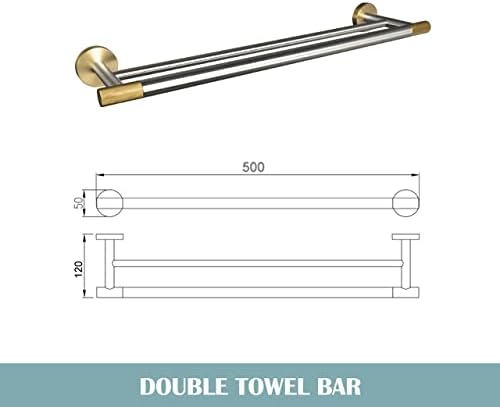 Sturdy Rust-Proof Gold Towel Bar Hook