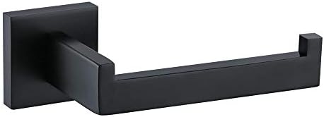 TURS Black Stainless Steel Wall Mount Toilet Paper Holder Modern Design Rust-Resistant