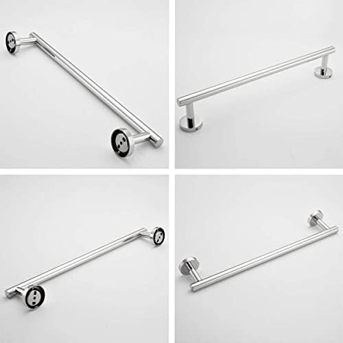 Wall-Mounted Towel Bar Rack Round Polished Stainless Steel