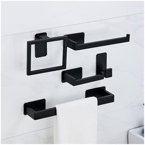 304 Stainless Steel Towel Bar Set 3-Piece Black