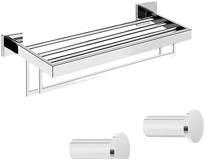 WangKensu 2 x 40cm Wall-Mounted Towel Rack Mirror Polished Bathroom Hardware