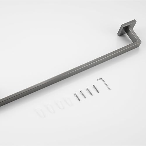 Luxury Stainless Steel Towel Hook Robe Bar Brushed Grey 60cm