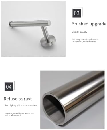 Premium Stainless Steel Round Towel Bar with Hidden Design