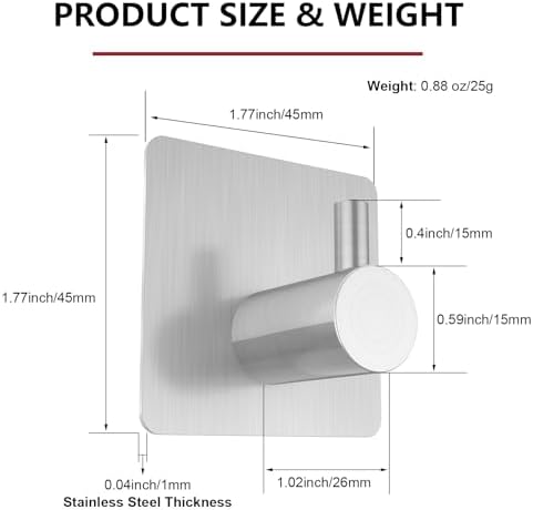Elegant Durable Stainless Steel Towel Hooks