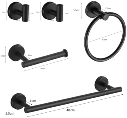 IsolaY Flight Towel Holder Set Kit Black