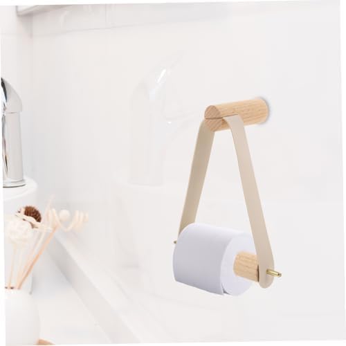 Gadpiparty Wooden Toilet Paper Holder Wall-Mounted Napkin Rack