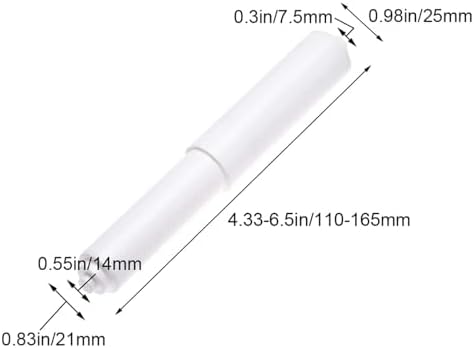 3-Piece Toilet Paper Holder Spring Replacement White