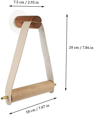 HOMSFOU Modern White Toilet Paper Holder Wall-Mounted Bathroom Organizer Stand