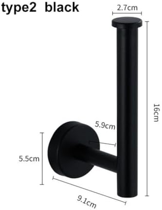 IsolaY Robe Hook Towel Rail Bar Rack Black Stainless Steel Towel Bar