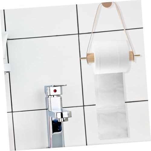 Gadpiparty Wooden Toilet Paper Holder Wall-Mounted Napkin Rack