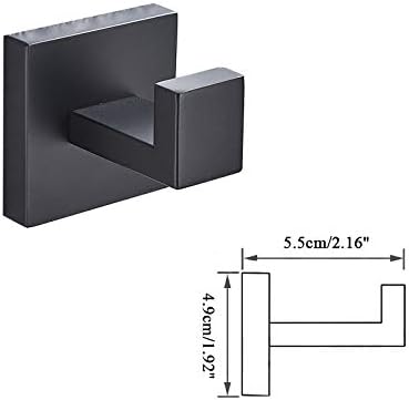 Bathroom Hardware Black Robe Hook Towel Rail Bar