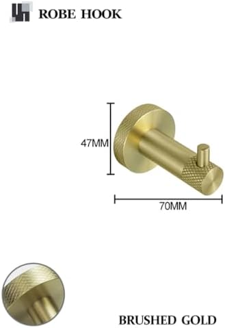 Sturdy Brushed Gold Towel Bar for Bathroom Accessories