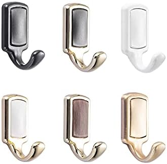 KIZQYN 6-Piece Bathroom Robe Towel Hook Set for Home Organization